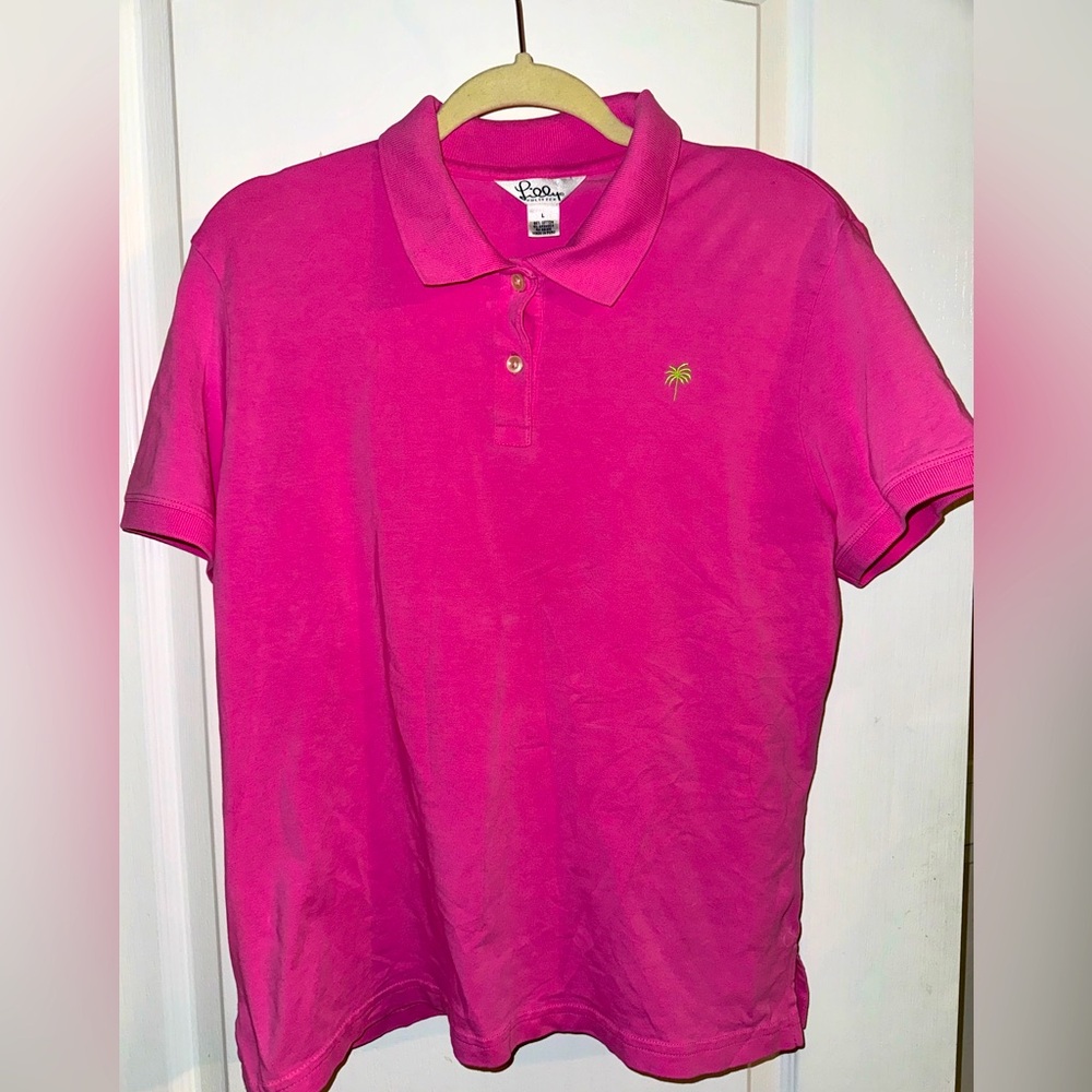 Lily Pulitzer Pink Polo Size Large